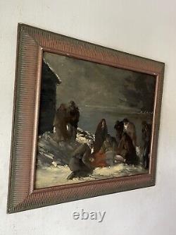 Hilde Kayn Antique Impressionist Oil Painting Old Vintage Modern Ashcan New York