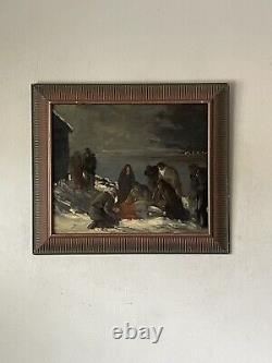 Hilde Kayn Antique Impressionist Oil Painting Old Vintage Modern Ashcan New York