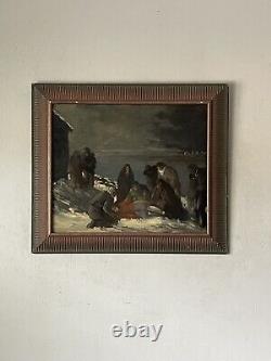 Hilde Kayn Antique Impressionist Oil Painting Old Vintage Modern Ashcan New York