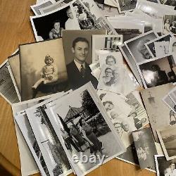 Huge Lot of Vintage Antique Black & White 230 Photos Old Pictures Photographs