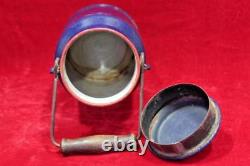 Indian Enamel Milk Pot Old Antique Vintage Kitchenware Collectible BB-79