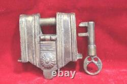 Iron Lock and Key Vintage Old Antique Home Decor Collectible PU-62