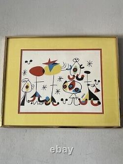 JOAN MIRO ANTIQUE MID CENTURY MODERN ABSTRACT LITHOGRAPH OLD VINTAGE CUBIST 60s