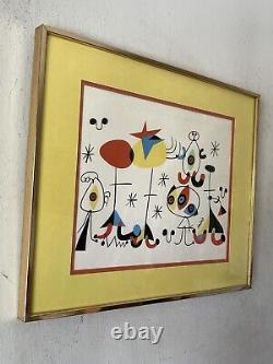 JOAN MIRO ANTIQUE MID CENTURY MODERN ABSTRACT LITHOGRAPH OLD VINTAGE CUBIST 60s