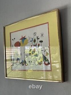 JOAN MIRO ANTIQUE MID CENTURY MODERN ABSTRACT LITHOGRAPH OLD VINTAGE CUBIST 60s