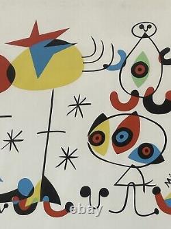 JOAN MIRO ANTIQUE MID CENTURY MODERN ABSTRACT LITHOGRAPH OLD VINTAGE CUBIST 60s