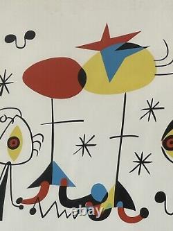 JOAN MIRO ANTIQUE MID CENTURY MODERN ABSTRACT LITHOGRAPH OLD VINTAGE CUBIST 60s