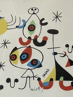 JOAN MIRO ANTIQUE MID CENTURY MODERN ABSTRACT LITHOGRAPH OLD VINTAGE CUBIST 60s