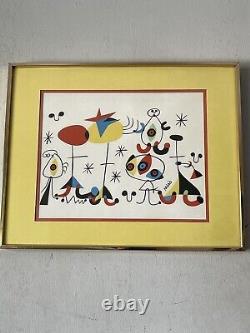 JOAN MIRO ANTIQUE MID CENTURY MODERN ABSTRACT LITHOGRAPH OLD VINTAGE CUBIST 60s