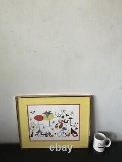 JOAN MIRO ANTIQUE MID CENTURY MODERN ABSTRACT LITHOGRAPH OLD VINTAGE CUBIST 60s