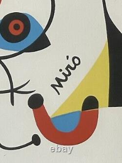 JOAN MIRO ANTIQUE MID CENTURY MODERN ABSTRACT LITHOGRAPH OLD VINTAGE CUBIST 60s