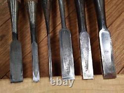 Japanese vintage chisel tataki Nomi Japan Signed Old 18.17.15.14.8.3mm BB002