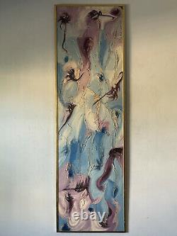 Large MID Century Modern Abstract Oil Painting Old Antique Vintage K Villasenor