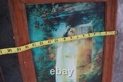 Lot OLD 3d LENTICULAR Prints Framed Antique Vintage Religious Christian DEEP OS