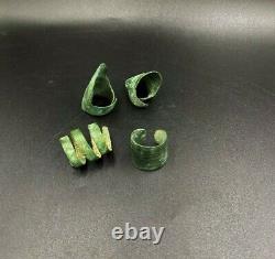 Lot Old Antique Jewelry Bronze Rings Ancient Byzantine Empire Antiquity