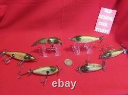 Lot of Vintage CREEK CHUB Fishing Lures! W@W ANTIQUE OLD WOOD BAITS