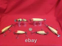 Lot of Vintage CREEK CHUB Fishing Lures! W@W ANTIQUE OLD WOOD BAITS