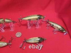 Lot of Vintage CREEK CHUB Fishing Lures! W@W ANTIQUE OLD WOOD BAITS