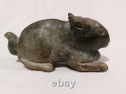 Lovely Gemstone Rabbit 134mm Length Old Carved Ornament Vintage Collectable