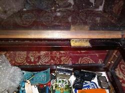 Mercantile Showcase Old Wooden and Glass Countertop Display Case Rectangle