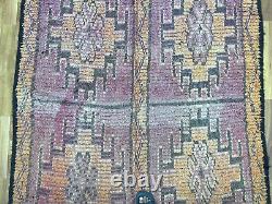 Moroccan antique CARPET vintage area rug hand-made old rug art rug 8 x 5 ft