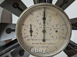 NEGRETTI & ZAMBRA anemometer wind speed air meter Scientific Antique Vintage Old