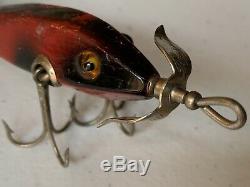 NICE Early Vintage Heddon Dowagiac Fishing Lure Glass Eyes Old Antique Fish Bait