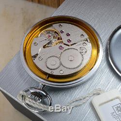 NOS Louis Erard Palladium Pocket Watch MP100PD02 New Old Stock MSRP $395 with Box