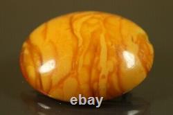 Natural OLD Antique 9gr Butterscotch Egg Yolk Baltic Amber Stone Brooch D241