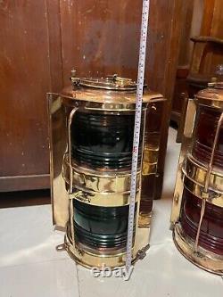 Nautical Industrial Original Antique Japanese Cargo Old Ship Electric Lamp 2pc