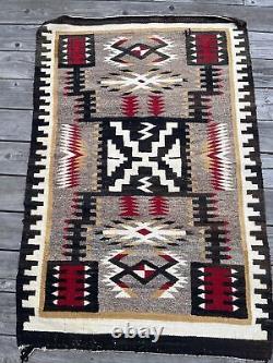 Navajo Blanket Rug Vintage Tribal Native American Indian Art Masters Antique Old