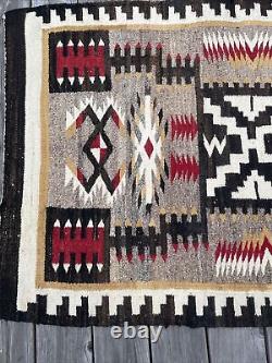 Navajo Blanket Rug Vintage Tribal Native American Indian Art Masters Antique Old