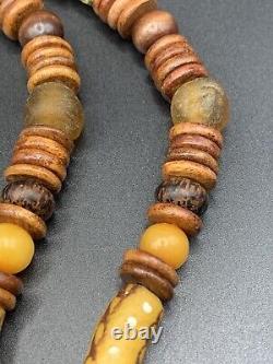 Near Eastern Bactrian Antique Vintage Gems Jewelry Old Beads Necklace 28