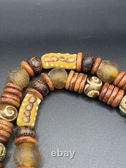 Near Eastern Bactrian Antique Vintage Gems Jewelry Old Beads Necklace 28