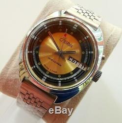 New Automatic Old Stock Slava 2427 Double Calendar Russian Watch Ultra Rare