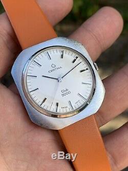 New Old Stock Vintage Certina Club 2000 Steel Case Manual Mens Watch