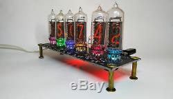 Nixie tube clock with IN-14 tubes Vintage Desk Table Retro Old School