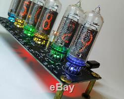 Nixie tube clock with IN-14 tubes Vintage Desk Table Retro Old School