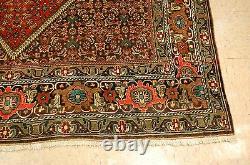 OLD, ANTIQUE FINE ROOM SIZE P-BIJAR ORIENTAL RUG 7'x10'1 HIGH KPSI VILLAGE WOVEN