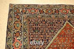 OLD, ANTIQUE FINE ROOM SIZE P-BIJAR ORIENTAL RUG 7'x10'1 HIGH KPSI VILLAGE WOVEN