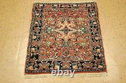 OLD, ANTIQUE HIGHLY DETAILED KORK WOOL HIGH KPSI P-BIJAR ORIENTAL RUG2'5 x 2'10