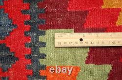 OLD, ANTIQUE RARE SIZE CAUCASIAN KILIM 5' x 13'7 HIGH KPSI COLORFUL NATURAL DYE