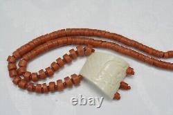 OLD Antique vintage pink coral beads necklace saturated color 32 grams 1,13oz