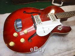 OLD VINTAGE 1960's Harmony Rocket H-54 Red Sunburst with CASE ELECTRIC GUITAR
