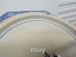 OLD antique CHINESE large Octagon Multi Color Large Bowl vtg signed