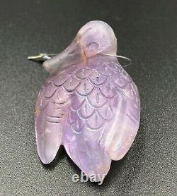 Old Ancient Roman Greek Bactrian Antiquities Artifacts Amethyst Bird Figure Bead