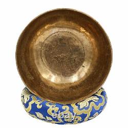 Old Antique 8 Oxidized Patina Yoga Singing Bowl Buddhist Tibetan Vintage Nepal