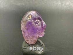 Old Antique Amethyst Man Figure Amulet Bead Pendant From Ancient Romans Egypt