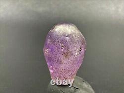 Old Antique Amethyst Man Figure Amulet Bead Pendant From Ancient Romans Egypt