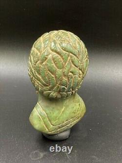 Old Antique Aventurine Human Half Body Figure Beautiful Rare Vintage Art